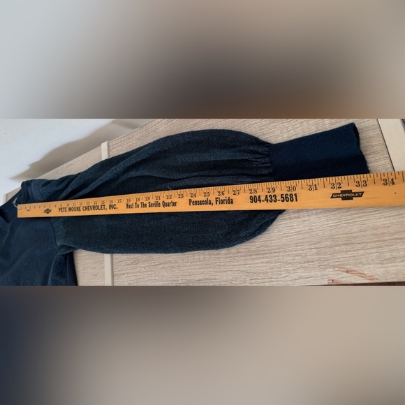 Free People Let It Shine Sweater Metallic Knit Cropped Balloon Sleeves Sz Small - Picture 5 of 11